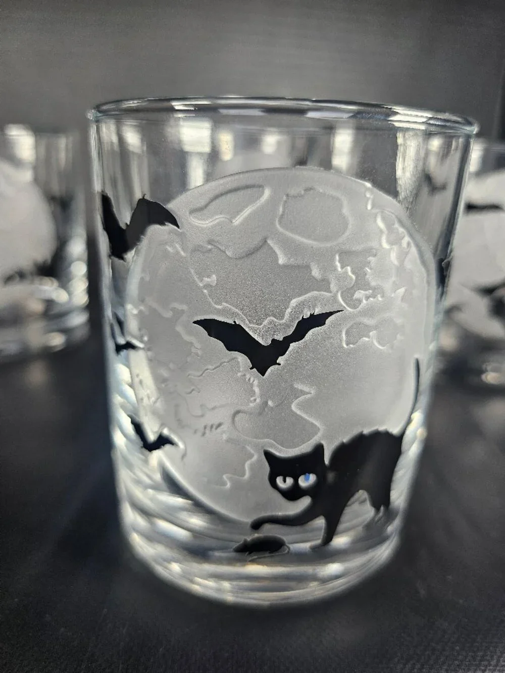 Williams Sonoma Halloween Full Moon Tumblers Set Of 4 Glassware New Old Stock